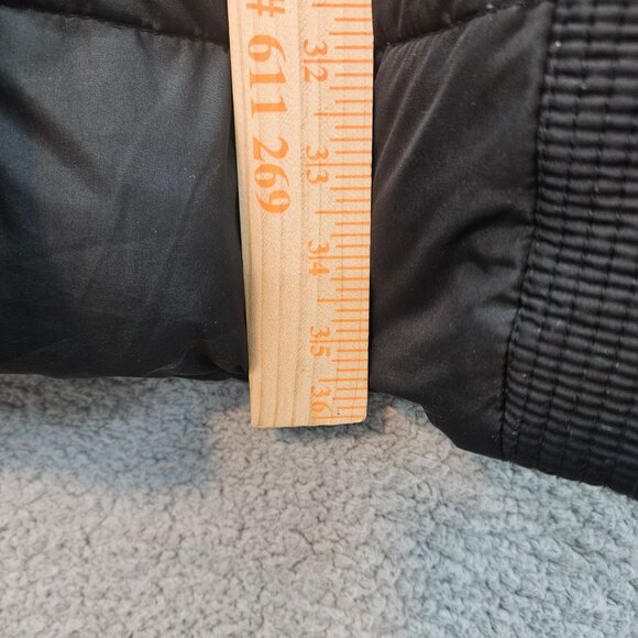 Abercrombie & Fitch Womens Black Hooded Puffer long Coat Medium - Picture 3 of 6